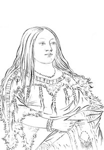 Ritratto di una donna nativa americana, 1841 da Myers and Co