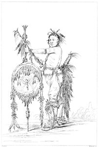 Guerriero Sac o Fox, Rock Island, Alto Mississippi, 1841 da Myers and Co