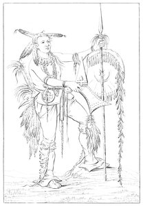 Guerriero Sac o Fox, Rock Island, Alto Mississippi, 1841 da Myers and Co