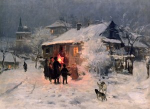 Il canto di Natale in Ucraina da Mykola Kornylijowytsch Pymonenko