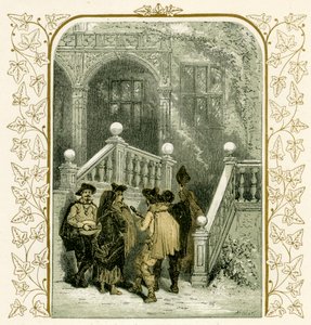 Cantori di Natale - illustrazione di Birket Foster da Myles Birket Foster