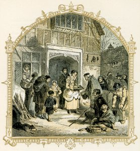 Scena natalizia elisabettiana da Myles Birket Foster