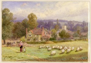 Il cottage di Milton a Chalfont St Giles, Bucks da Myles Birket Foster