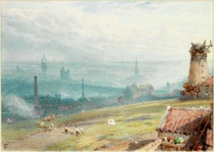 Newcastle upon Tyne dalle Windmill Hills, Gateshead da Myles Birket Foster