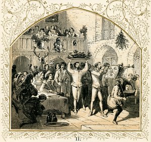 Presentazione della testa di cinghiale da Myles Birket Foster