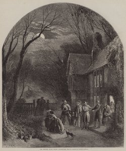 Il ritorno a casa da una festa di Natale da Myles Birket Foster