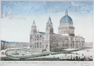 Cattedrale di San Paolo, Città di Londra, 1755 da NJB de Poilly