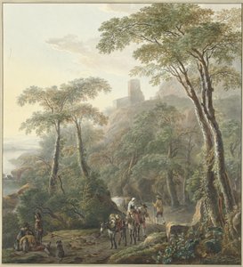 Paesaggio con pastori e lattaia