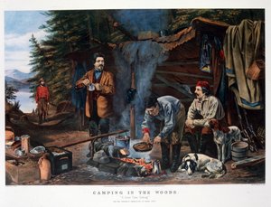 Campeggio nei Boschi "Un Buon Tempo in Arrivo". Di Arthur Tait (Currier & Ives)