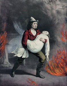 Il pompiere americano da N. Currier and Ives J.M.