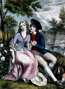 Il poeta scozzese Robert Burns che seduce la sua Mary Campbell delle Highlands