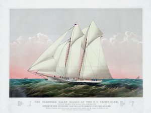 La goletta Magic del New York Yacht Club di Currier & Ives