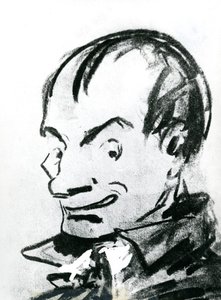 Caricatura di Charles Baudelaire (1821-67) da Nadar