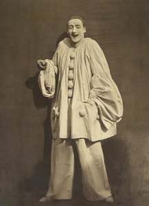 Pierrot che ride (mimo francese Charles Deburau), foto di Gaspard-Felix Tournachon aka Nadar, c. 1855