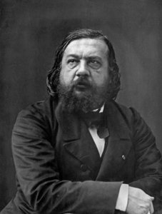 Theophile Gautier (1811-1872) poeta francese, romanziere, drammaturgo e critico qui nel 1856, foto di Felix Nadar tratta dall