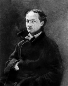 Poeta francese Charles Baudelaire (1821 - 1867) giovane, verso il 1850, foto di Gaspard Felix Tournachon detto Felix Nadar (1820 - 1910) collezione BNF