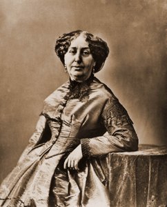 Ritratto di George Sand (Aurore Dupin, Baronne Dudevant) (1804-1876), romanziere (foto)