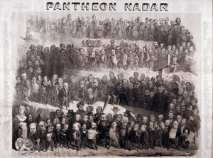 Il Pantheon Nadar che rappresenta le grandi figure storiche del XIX secolo (personalità intellettuali e politiche) da Nadar