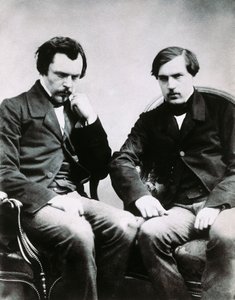 I fratelli Edmond de Goncourt e Jules Huot de Goncourt, scrittori francesi, foto di Felix Nadar da Nadar