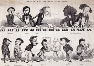 La serie "Musicisti e Pittori" da "Le Petit journal pour rire" da Nadar