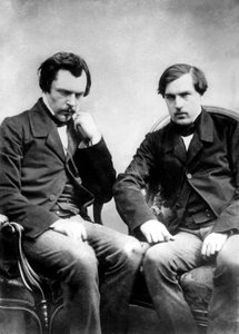 scrittori francesi fratelli Edmond e Jules de Goncourt c. 1855 foto di Nadar da Nadar