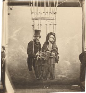 Autoritratto con la moglie Ernestine in una gondola a pallone da Nadar