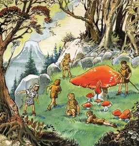 I ragazzi perduti, illustrazione da "Peter Pan" di J.M. Barrie (gouache su carta) da Nadir Quinto