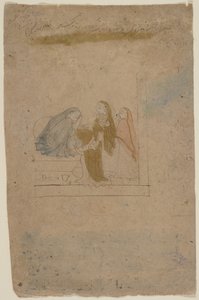 Una signora con accompagnatori, ca. 1775-80