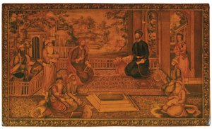 Custodia per specchio Qajar, c.1840 da Najaf Ali