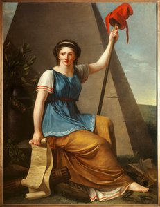 La Libertà Allegoria della Libertà come donna con un cappello frigio