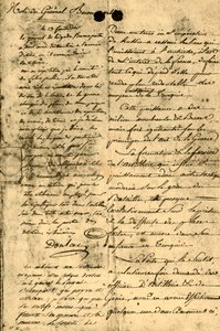 Nota del Generale Bonaparte, 13 settembre 1795, 1921