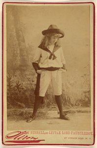 Tommy Russell nel ruolo del Piccolo Lord Fauntleroy da Napoleon Sarony