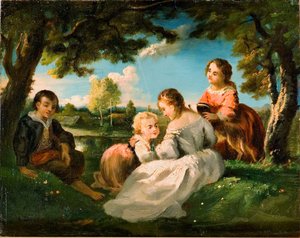 Bambini che giocano da Narcisse Virgile Diaz de la Peña