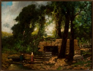 Paesaggio con rovine da Narcisse Virgile Diaz de la Peña