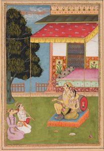 Una pagina da una serie Ragamala: Sri Raga, 1695 da Nasiruddin