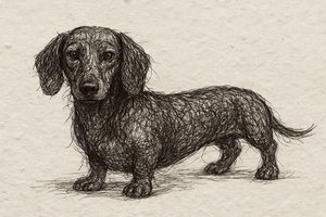 Disegno di un bassotto attento da Natalie Bruns
