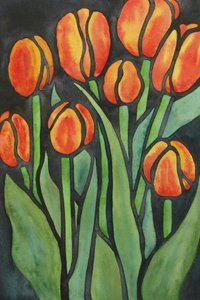Tulipani arancioni vivaci