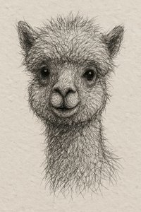 Simpatico cucciolo di alpaca da Natalie Bruns