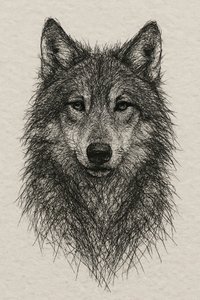 Disegno dettagliato di un lupo da Natalie Bruns