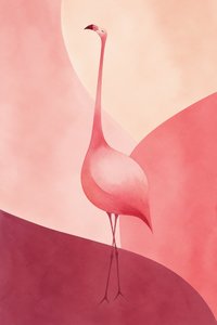 Elegante fenicottero rosa