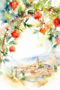 Melograni sopra un paesino toscano da Natalie Bruns