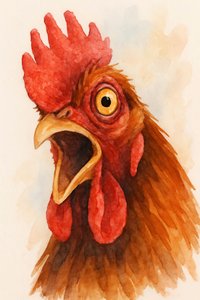 Ritratto di un gallo che strilla da Natalie Bruns