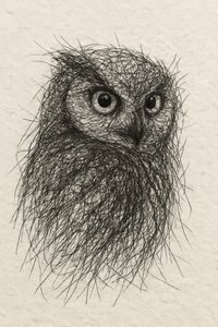 Lo sguardo del gufo scarabocchiato da Natalie Bruns