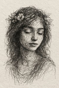Ritratto floreale sereno da Natalie Bruns