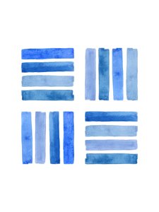 Blocchi astratti in diverse tonalità di blu