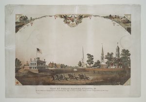 Veduta della piazza pubblica, Atlanta, Ga. da Nathan B. Abbott