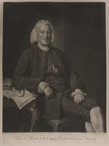 Ritratto di John Ellicott F.R.S. (incisione) da Nathaniel (after) Dance Holland