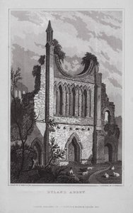 Abbazia di Byland (incisione) da Nathaniel (after) Whittock