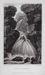 Cascata a Gordale da Nathaniel (after) Whittock