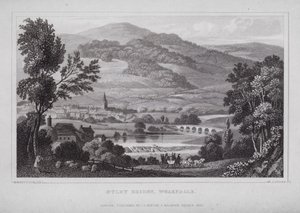 Ponte di Otley, Wharfdale da Nathaniel (after) Whittock
